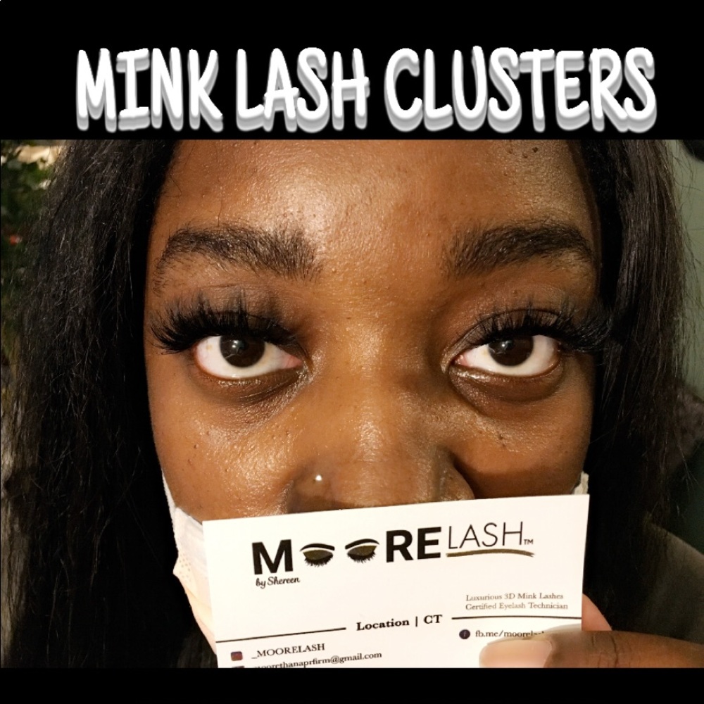 3D MINK LASH CLUSTERS | text 475 221 1299 to BOOK!